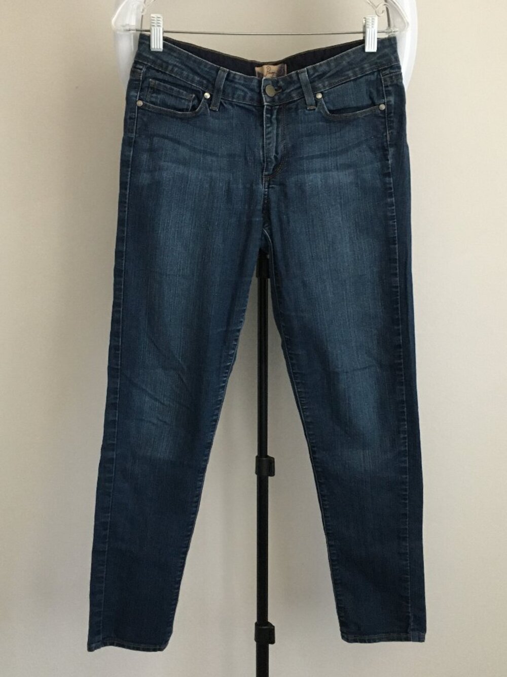 PAIGE Premium Denim Noah Wash 5 Pocket Logo Hardware PEG Skinny Jeans